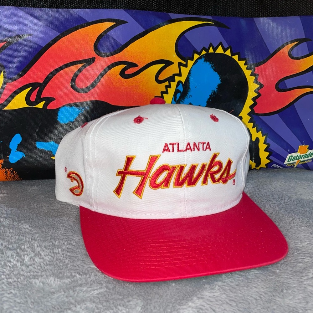 VTG Atlanta Hawks Script Snapback Hat